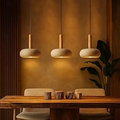 billiga Belysning för köksön-led taklampa 15 cm 1-ljus 3-ljus 3 ljus färg pendel lanterndesign taklampa trä geometrisk vintage vardagsrum sovrum matsal 110-240v