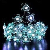 Недорогие LED ленты-Светодиодная гирлянда на морскую тематику, 2 м, 20 светодиодов, питание от батареек, синяя морская звезда, зеленая черепаха, декоративная гирлянда для Рождества, дня рождения, свадьбы, дома, спальни,