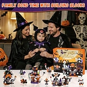 cheap Halloween Hanging &amp; Tabletop Decorations-Halloween Advent Calendar 2025 Building Toy Set for Kids Adult Teens, 24 days Halloween Countdown Calendar, Building Blocks Set Surprise Toys Gift
