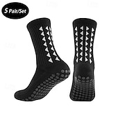 halpa miesten sukat-Miesten 5 Parit Monipakkaus Sukat Juoksusukat Vapaa-ajan sukat Musta Valkoinen Väri Geometrinen Loma Urheilu ja ulkoilu Päivittäin Perus Lämmin Kevät Syksy Muoti Vapaa-aika