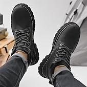 preiswerte Arbeitsschuhe-Outdoor-Arbeitsstiefel für Herren – robuste Schnürstiefeletten mit dicker Sohle zum Wandern, Bauen, für die Arbeit auf dem Bauernhof und für die tägliche Freizeit