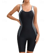 abordables Lycra de surf-Femmes Maillots de bain intégraux Combinaison Fine UPF50+ Sans manches Maillot de Bain Natation Plongée Surf Plongée en apnée Patchwork Été Printemps Automne