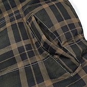 economico Gilet Puffer da Uomo-Per uomo Gilet imbottito Gilet Vacanza Quotidiano Data Moda Casual Autunno Inverno Tasca Poliestere Caldo Confortevole Plaid Cerniera Con Cappuccio Vestibilità regolare Rosso Verde Verde militare