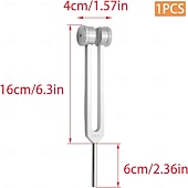 cheap Home Supplies-128 Hz The Healing Instrument, Aluminum Alloy Sensory Tuning Fork Set with Silicone Hammer, Cleaning Cloth &amp; Storage Bag, Sound Therapy Yoga and Meditation Accessories