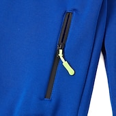 abordables Sweat à capuche en polaire-Homme Sweat à capuche Sweat à capuche zippé intégral Sweat à capuche en polaire Sweat à capuche doublé en polaire Noir + gris clair Bleu marine + noir Vin + gris foncé Vin+Noir Vert + Kaki À capuche