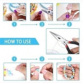 Недорогие искусство, ремесла и шитье-Набор инструментов для изготовления ювелирных изделий из 8 предметов, включая плоскогубцы, набор для самостоятельного ремонта бисера, включающий плоскогубцы с тонкими носами, кусачки, пинцет, ножницы