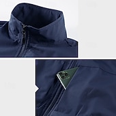 preiswerte Herren Angelweste-Herren Outdoor-Weste Weste Angelweste Outdoor Täglich Mode Lässig Frühling Herbst Tasche Polyester Bequem Einfach Reisverschluss Stehkragen Normale Passform Schwarz Rote Khaki Armeegrün Weste