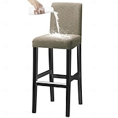 Недорогие Крышка обеденного стула-водонепроницаемые чехлы для стульев-табуретов, чехлы для стульев из спандекса с ромбовидным жаккардом, универсальные всесезонные чехлы для стульев для банкетов, свадеб и домашнего декора