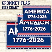 tanie 250. rocznica-Flaga z okazji 250. rocznicy Stanów Zjednoczonych, Ameryka 1776-2026, patriotyczne gwiazdy, tablice ogrodowe, artykuły imprezowe, dekoracje wiszące do domu i ogrodu, powitanie, półpięćsetna rocznica, Dzień Niepodległości 4 lipca