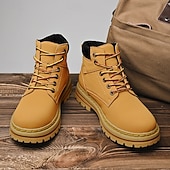 preiswerte Arbeitsschuhe-Outdoor-Arbeitsstiefel für Herren – robuste Schnürstiefeletten mit dicker Sohle zum Wandern, Bauen, für die Arbeit auf dem Bauernhof und für die tägliche Freizeit
