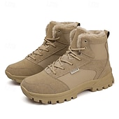 economico Stivali invernali e neve-scarponi da trekking caldi e impermeabili da uomo con fodera in pelliccia, suola antiscivolo, scarpe da trekking e da campeggio all'aperto