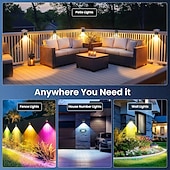 2/4 db-os napelemes led fali lámpa meleg fehér fény rgb világítás napelemes fali lámpa kültéri kerti veranda kerítés karácsonyi tájdekoráció olcso kültéri karácsonyi fények-2/4 db-os napelemes led fali lámpa meleg fehér fény rgb világítás napelemes fali lámpa kültéri kerti veranda kerítés karácsonyi tájdekoráció