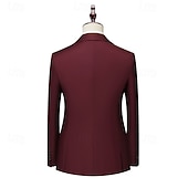 abordables Blazers Classiques pour Hommes-Homme Blazer Affaires Cocktail Fête de mariage Mode Occasionnel Printemps Automne Polyester Uni Avec Poches Boutons Confortable Double Boutonnage veste Noir Blanche Jaune Rose Claire