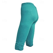 economico Leggings semplici-Per donna Vita Alta Tinta unica Protezione Solare Comodo Sollevamento glutei Alta elasticità Sportivo Athleisure Lilla Nero Bianco Rosso Estate Primavera Aderente