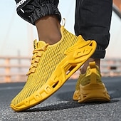 cheap Men&#039;s Sneakers-Men&#039;s Red Fashion Sneakers – Breathable Lace-Up Sport Shoes with Modern Sole Design for Running, Gym, Streetwear and Casual Weekend Outfits