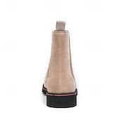 economico Stivali Chelsea-stivaletti chelsea da uomo in pelle scamosciata marrone con pannelli laterali elastici, stile casual alla caviglia per gentiluomini, ideali per outfit autunnali, abbigliamento quotidiano e riunioni del fine settimana