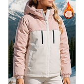 preiswerte Pufferjacken-Damen Wanderjacke Daunenjacke Thermojacke Außen Thermik Warm Wanderoutfits Wanderbekleidung Winter Herbst Oberteil Angeln Camping / Wandern / Höhlenforschung Laufen Patchwork Schwarz Weiß Rosa
