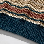 preiswerte Herrenpullover-Herren Weihnachtspullover Pullover Strickpullover Gerippt Stricken Normale Oberteile Gestrickt Gestreift Rundhalsausschnitt Mode Basic Urlaub Alltagskleidung Bekleidung Herbst Winter Khaki Dunkelgray