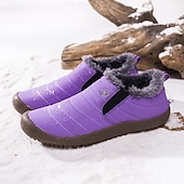 preiswerte Winter- und Schneestiefel-Wasserdichte Winterhausschuhe für Herren mit Fellfutter, leichte, warme Slip-On-Freizeitschuhe mit Anti-Rutsch-Sohle für den Innen- und Außenbereich
