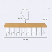 olcso Kampók és szerelvények-2 db-os csúszásgátló, többfunkciós fa kabátakasztó – falra szerelhető fogas kabátokhoz, sapkákhoz, táskákhoz, sálakhoz és övekhez, hálószobába &amp;otthoni szervező