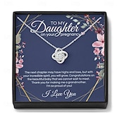 Недорогие События и вечеринки-Ожерелье для моей дочери, рождественский подарок для девочек с коробкой для открыток, подарок на день рождения, сувенир на выпускной, подарок на День святого Валентина от мамы или папы