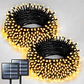 voordelige Halloween-verlichting-1 stuk zonne-lichtsnoer Halloween buitendecoratie IP65 waterdicht zonne-sprookjesachtige twinkelende lichtjes 8 verlichtingsmodi geschikt voor Halloween, Kerstmis, feest, boom, bruiloft, tuin, balkon,