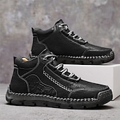 baratos Botas de cano curto-Botas de caminhada masculinas marrons com sola durável – calçados casuais versáteis para atividades ao ar livre, caminhadas e aventuras de fim de semana