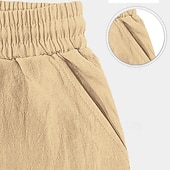 preiswerte Cargohosen-Herren Cargo-Hosen Hose Kordelzug Elastischer Bund Mehrere Taschen Einfach tragbar Outdoor Täglich Campen und Wandern Mode Klassisch Schwarz Weiß