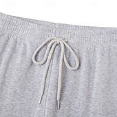 cheap Cargo-Men's Cargo Sweatpants Sweatpants Fleece Pants Joggers Trousers Drawstring Elastic Waist Multi Pocket Solid Color Windproof Outdoor Full Length Daily Streetwear Fashion Classic Style Loose Fit Black