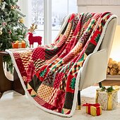 billige jule sengetøy-vinterjulepledd, babylurpledd, varmt flanellteppe til hjemmet, koselig sengetøy til høytiden