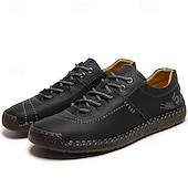 cheap Casual Lace-Up Shoes-Men's Brown Lace-Up Casual Shoes with Stitched Detailing, Comfortable Design for Daily Wear, Outdoor Adventures and Weekend Getaways