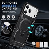 halpa iPhone-kotelot-puhelin Etui Käyttötarkoitus iPhone 17 Air 16 15 14 Pro Max Plus 16e 13 Pro Max Takakuori Tukee langatonta latausta Tukijalka Iskunkestävä Panssari PC