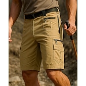baratos Partes inferiores-Homens Bermuda Cargo Shorts de caminhada shorts esportivos Verão Ao ar livre Normal Leve Respirável Calças Capri Bolsos Preto Verde Tropa Algodão Tênis Golfe Corrida S M L XL XXL