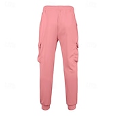 economico Carico-Per uomo Pantaloni da Tuta Cargo Pantaloni da tuta Joggers Pantaloni Coulisse Tasca Elastico in vita Semplice Comodità Quotidiano Sport all'Aperto Moda Casual Rosa Rosso Micro-elastico