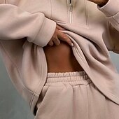 halpa urheilupuvut-Naisten 2-osainen verryttelypuku Verryttelyasusetti Urheiluasut Kevät Yhtenäinen Liikunta-asut Musta Keltainen Spandex Kuntosali Treenata Juoksu Korka vyötärö Kevyt Muoti Pitkähihainen Urheilu