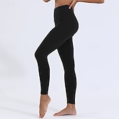 economico Leggings foderati in pile-Per donna Leggings Fodera in pile accogliente Casual Lunghezza intera Misura del girovita medio Semplice Elastico in vita Calore Termico Elasticizzato Vacanza Streetwear Casual Rosso violaceo Grigio