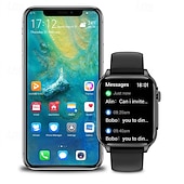 رخيصةأون ساعات ذكية-P6MAX ساعة ذكية 1.96 بوصة سمارت ووتش بلوتوث عداد الخطى متتبع النوم رصد معدل ضربات القلب تذكير المستقرة أجد هاتفي متوافق مع IP 67 رصد معدل ضربات القلب مكالمات بدون يد رياضات العناية الصحية
