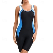 abordables Lycra de surf-Femmes Maillots de bain intégraux Combinaison Fine UPF50+ Sans manches Maillot de Bain Natation Plongée Surf Plongée en apnée Patchwork Été Printemps Automne