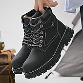 preiswerte Arbeitsschuhe-Outdoor-Arbeitsstiefel für Herren – robuste Schnürstiefeletten mit dicker Sohle zum Wandern, Bauen, für die Arbeit auf dem Bauernhof und für die tägliche Freizeit