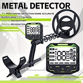 baratos Atividade ao Ar Livre-detector de metais profissional com bobina de 10&quot; - posicionamento preciso e de alta definição para moedas &amp;metais, display lcd, painel de controle ajustável (bateria não incluída)