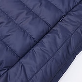 economico Piumini e parka da uomo-Per uomo Cappotto Invernale Giacca imbottita Tasca Poliestere Vacanza Abbigliamento quotidiano Data Regolare Moda Casual Confortevole Calore Termico Autunno Inverno Colore Solido / Tinta Unita Nero