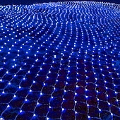 abordables Enchufe eléctrico-Cadena de luces LED de red IP65, 6 mx 4 m, 3 mx 2 m, cadena de luces LED navideñas flexibles de 880 led y 200 led, cadena de luces de malla para jardín, patio, decoración colorida, enchufe UE, EE.