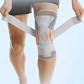baratos Acessórios de Corrida-Masculino Pacote com 2 joelheiras de compressão esportiva Anti-Escorregar Tecido Dor no joelho Suporte de joelho Para Exercite-se LCA Levantamento de peso