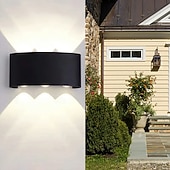 Недорогие наружные настенные светильники-3-свет 17см светодиодные настенные светильники геометрический дизайн водонепроницаемые наружные настенные светильники современный минималистский стиль алюминий гостиная спальня коридор настенный светильник ip65 85-265v