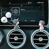 Недорогие Скульптуры-Милое украшение для автомобиля в виде пары, очаровательные фигурки целующихся кукол, романтическое украшение для приборной панели, креативный аксессуар для интерьера автомобиля, электромобиль,