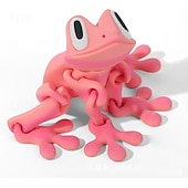 お買い得  彫刻-3/6個の3Dプリントマグネットカエル - 関節式カエルモデル、3Dプリントデスクオーナメント、冷蔵庫マグネット、コレクターフィギュア、トレンディな装飾