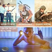 abordables Actividad al Aire Libre-Detector de metales portátil de alta sensibilidad con indicador LED de un solo botón.