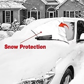 abordables Servicio de Vehículo-Funda magnética antinieve para coche, funda para media nieve con protección para parabrisas delantero, parasol grueso y protector de nieve resistente al calor para invierno y verano.