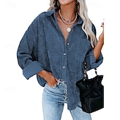 billiga casual jackor-Dam Sherpajacka Bekväm Andningsfunktion Ficka Elegant Ledigt Slät Semester Gata Ledigt Dagliga kläder Enkelknäppt Normal Nedvikt Normal Långärmad Ytterkläder Vit Rodnande Rosa Rubinrött Vår Höst