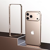 Недорогие Чехлы для iPhone-телефон Кейс для Назначение iPhone 17 Pro Max 17 Air 17 Противоударная рамка Защита от удара Ретро Металл